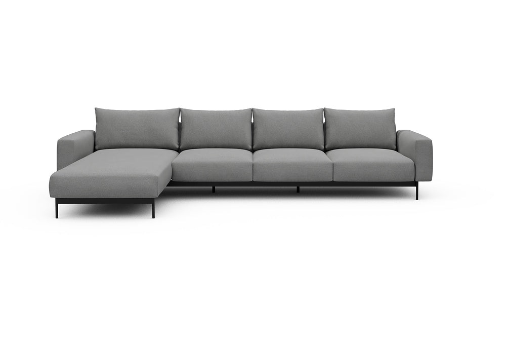Arthon Modular Sofa - B3M - 350 x 185 cm - Chaise + 3 Seater - 764 Cura Sand Grey
