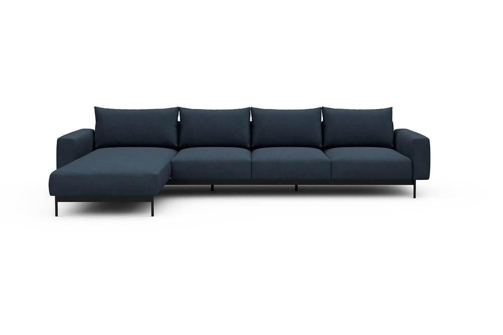 Arthon Modular Sofa - B3M - 350 x 185 cm - Chaise + 3 Seater - 768 Cura Oxford Blue