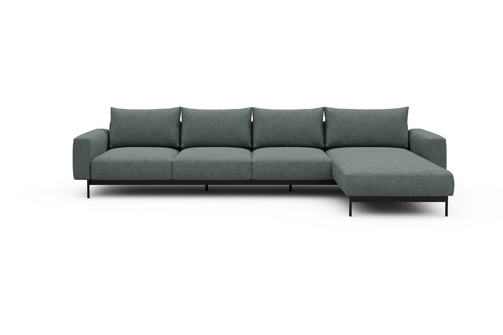 Arthon Modular Sofa - B3 - 350 x 185 cm - 3 Seater + Chaise - 770 Carreno Cielo Blue