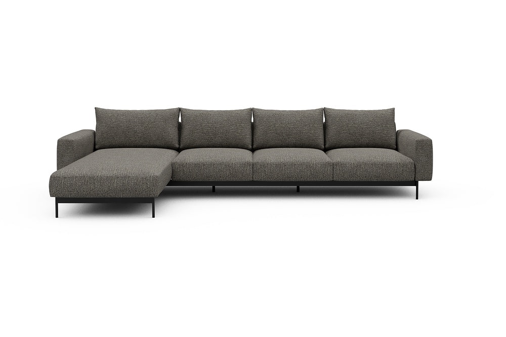 Arthon Modular Sofa - B3M - 350 x 185 cm - Chaise + 3 Seater - 771 Carreno Sepia Brown