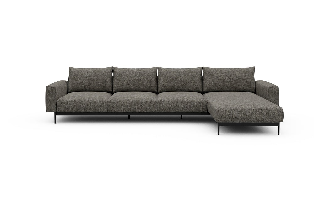 Arthon Modular Sofa - B3 - 350 x 185 cm - 3 Seater + Chaise - 771 Carreno Sepia Brown