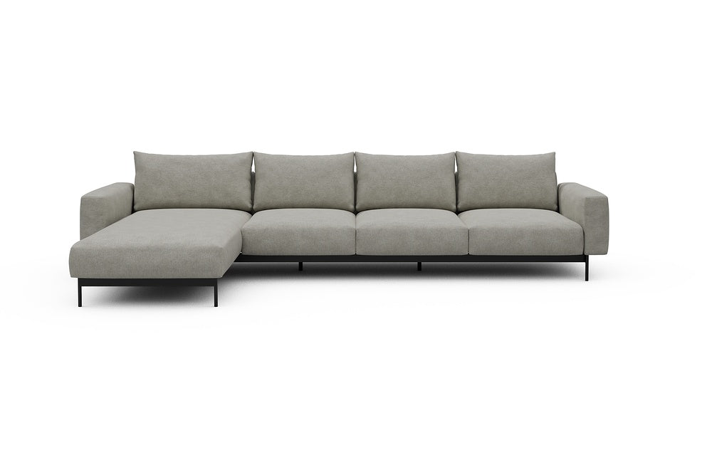 Arthon Modular Sofa - B3M - 350 x 185 cm - Chaise + 3 Seater - 773 Carreno Moon Stone White