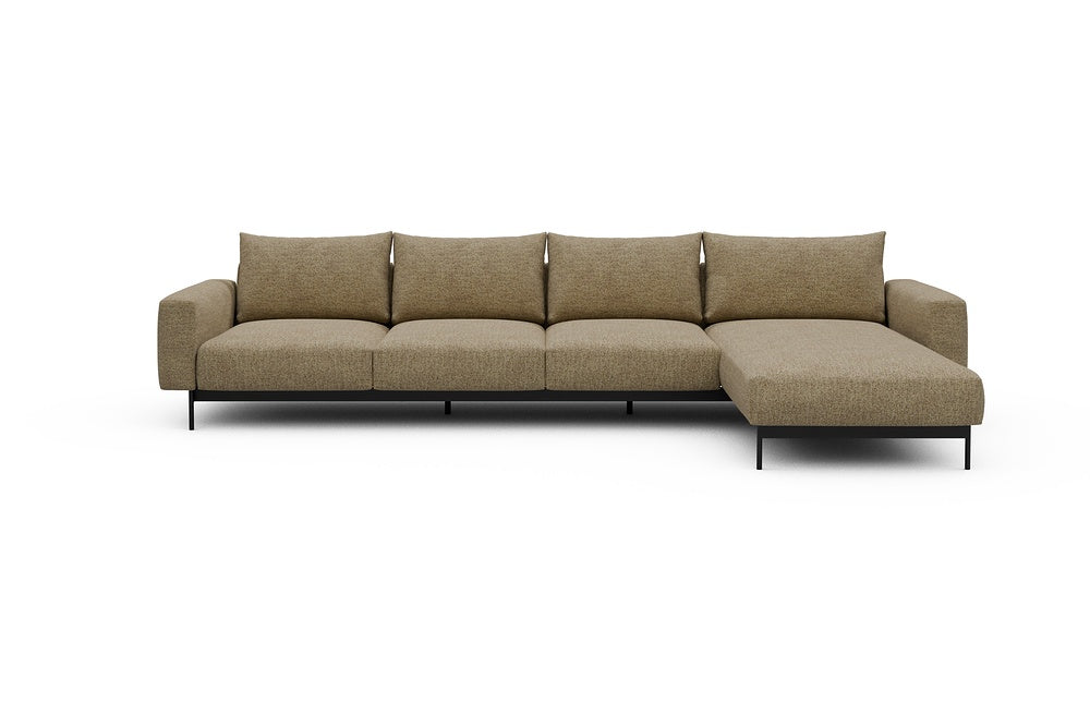 Arthon Modular Sofa - B3 - 350 x 185 cm - 3 Seater + Chaise - 774 Carreno Sicilian Yellow