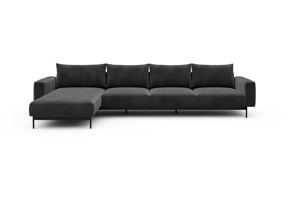 Arthon Modular Sofa - B3M - 350 x 185 cm - Chaise + 3 Seater - 811 Smooth Deep Warm Grey