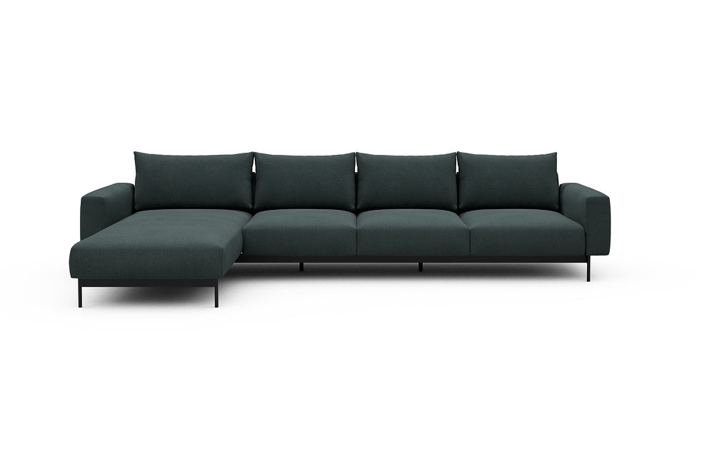 Arthon Modular Sofa - B3M - 350 x 185 cm - Chaise + 3 Seater - 851 Mahoga Dark Blue