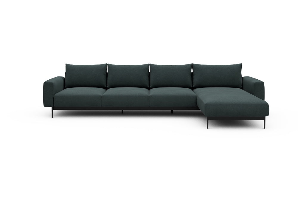 Arthon Modular Sofa - B3 - 350 x 185 cm - 3 Seater + Chaise - 851 Mahoga Dark Blue