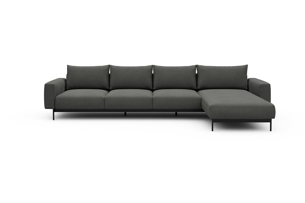 Arthon Modular Sofa - B3 - 350 x 185 cm - 3 Seater + Chaise - 852 Mahoga Seal Grey