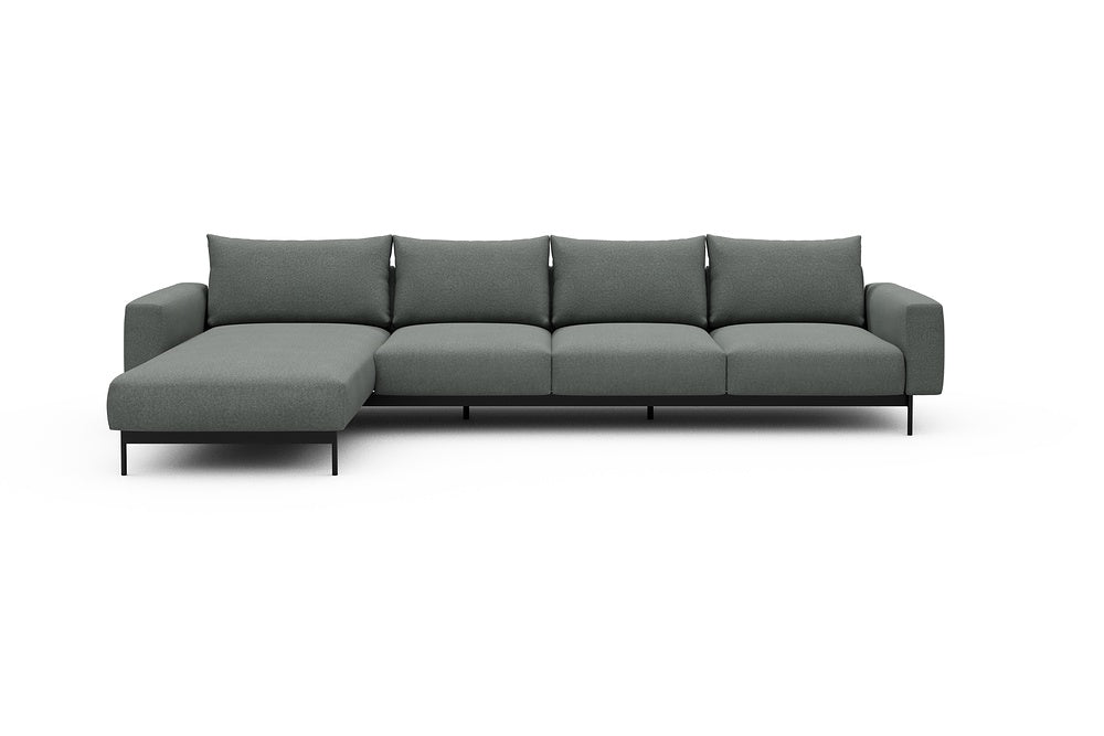 Arthon Modular Sofa - B3M - 350 x 185 cm - Chaise + 3 Seater - 853 Mahoga Dove Grey