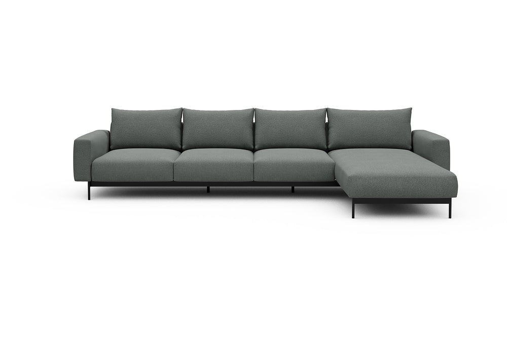 Arthon Modular Sofa - B3 - 350 x 185 cm - 3 Seater + Chaise - 853 Mahoga Dove Grey
