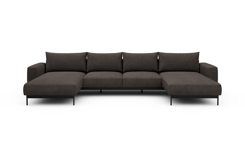 Arthon Modular Sofa - B4 - 365 x 185 cm - Chaise + 2 Seater + Chaise - 530 Bouclé Taupe