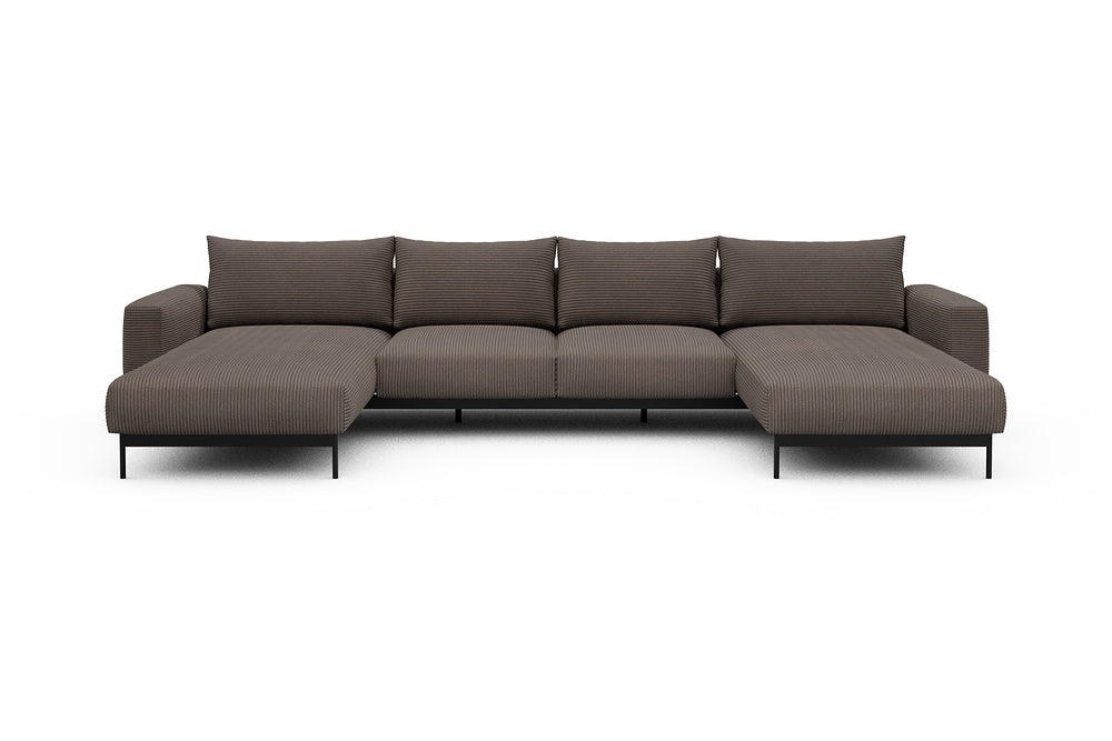 Arthon Modular Sofa - B4 - 365 x 185 cm - Chaise + 2 Seater + Chaise - 596 Corduroy Mocha