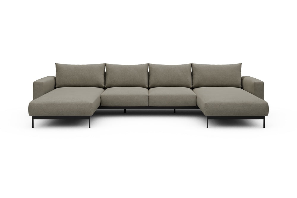 Arthon Modular Sofa - B4M - 365 x 185 cm - Chaise + 2 Seater + Chaise - 765 Cura Oat