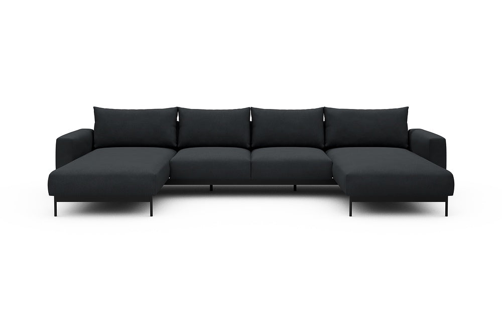 Arthon Modular Sofa - B4M - 365 x 185 cm - Chaise + 2 Seater + Chaise - 766 Cura Anthracite