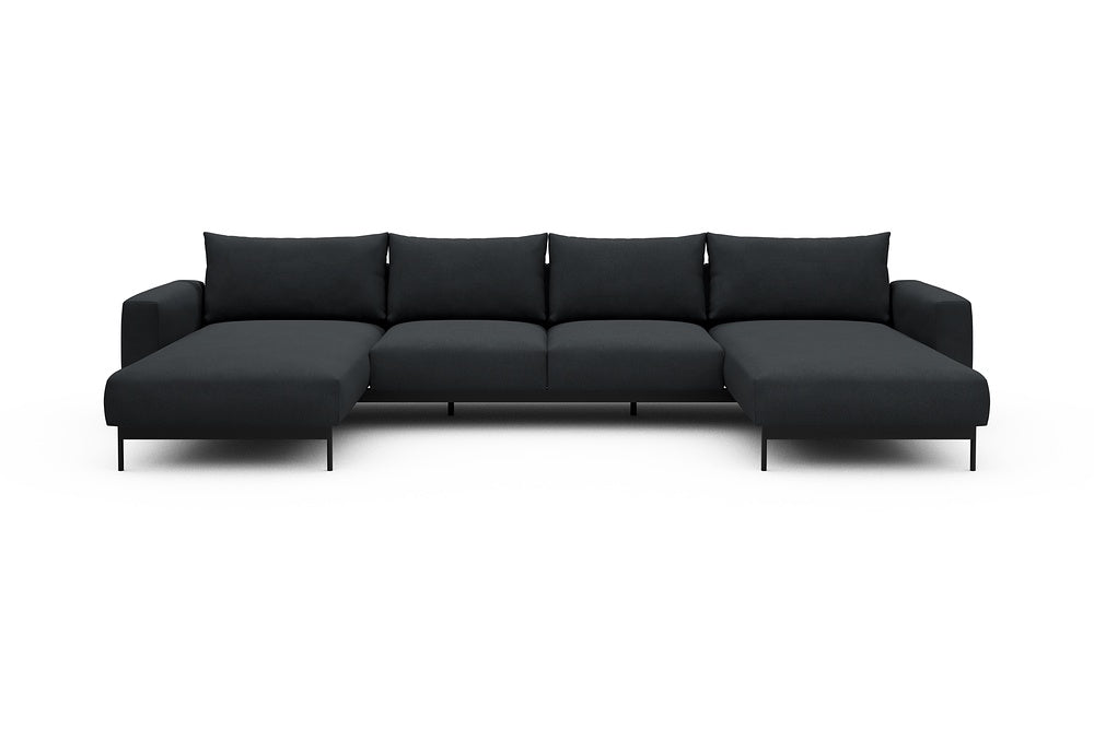 Arthon Modular Sofa - B4 - 365 x 185 cm - Chaise + 2 Seater + Chaise - 766 Cura Anthracite
