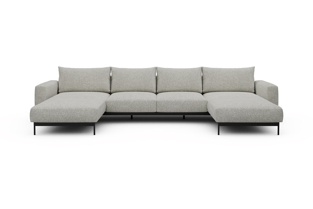 Arthon Modular Sofa - B4M - 365 x 185 cm - Chaise + 2 Seater + Chaise - 867 Vanora Warm Sand