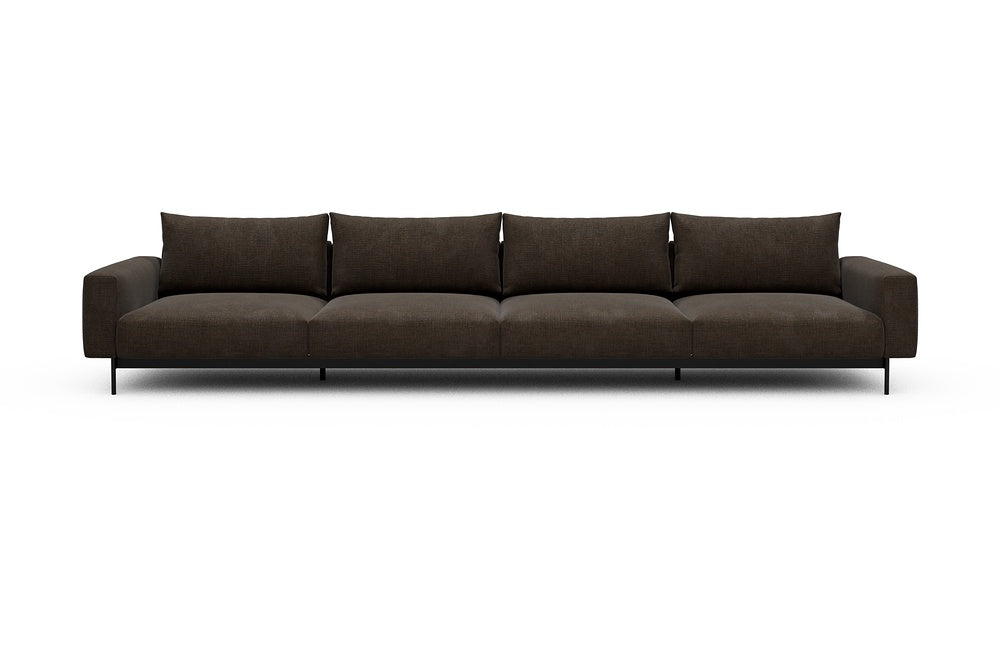Arthon Modular Sofa - C4 - 395 x 100 cm - 4 Seater - 411 Esina Cedar Brown