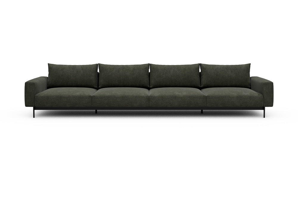Arthon Modular Sofa - C4 - 395 x 100 cm - 4 Seater - 413 Esina Olive Green