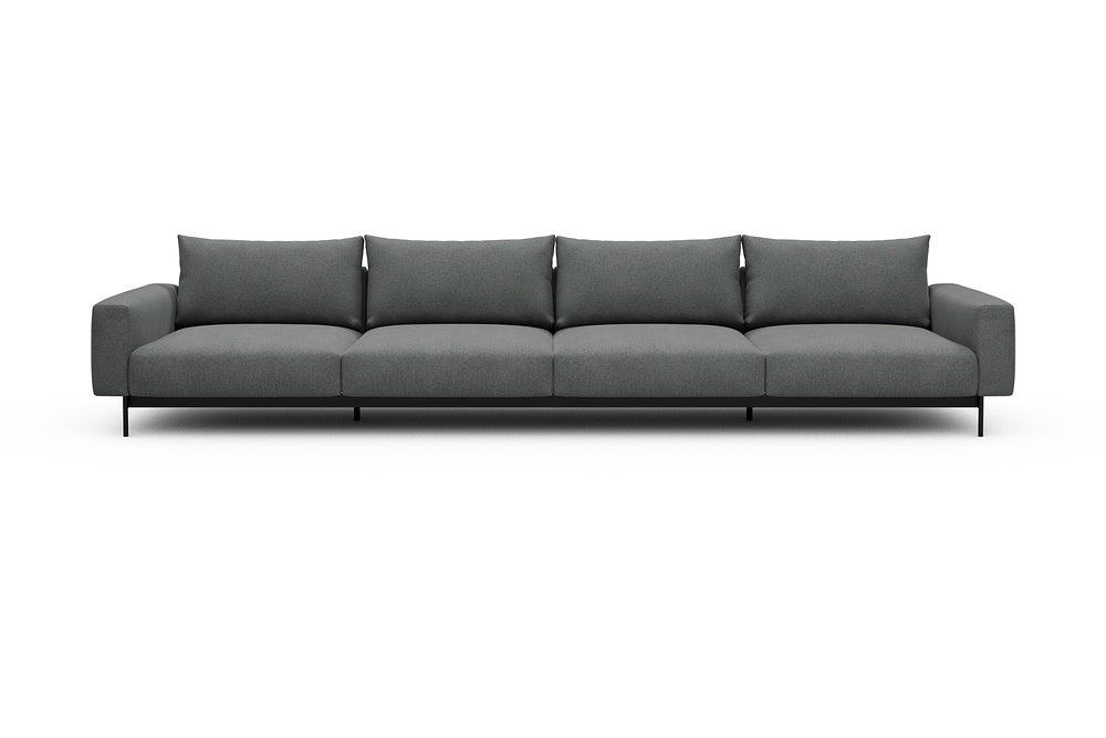 Arthon Modular Sofa - C4 - 395 x 100 cm - 4 Seater - 440 Satya Steel Grey