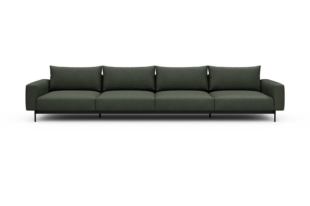 Arthon Modular Sofa - C4 - 395 x 100 cm - 4 Seater - 488 Denari Forest Green