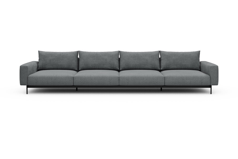 Arthon Modular Sofa - C4 - 395 x 100 cm - 4 Seater - 495 Casone Gravel Grey
