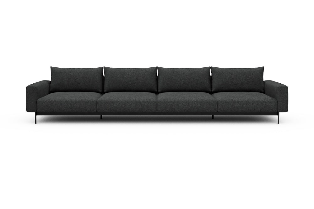 Arthon Modular Sofa - C4 - 395 x 100 cm - 4 Seater - 529 Bouclé Charcoal