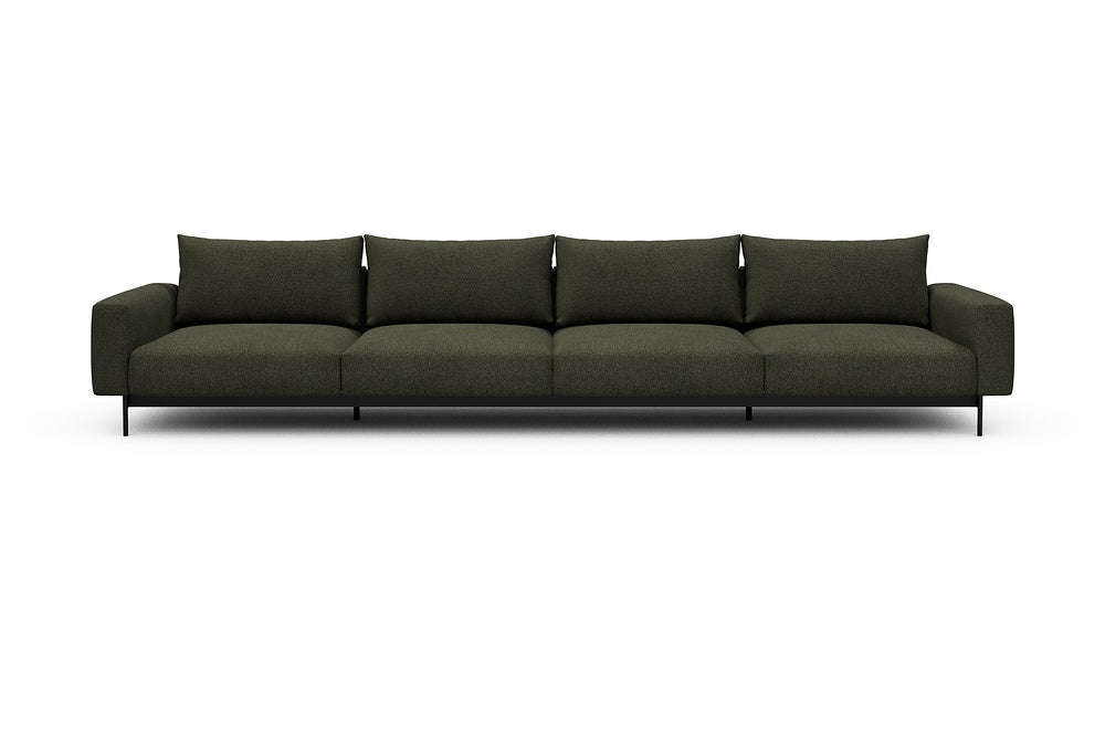 Arthon Modular Sofa - C4 - 395 x 100 cm - 4 Seater - 535 Bouclé Forest Green