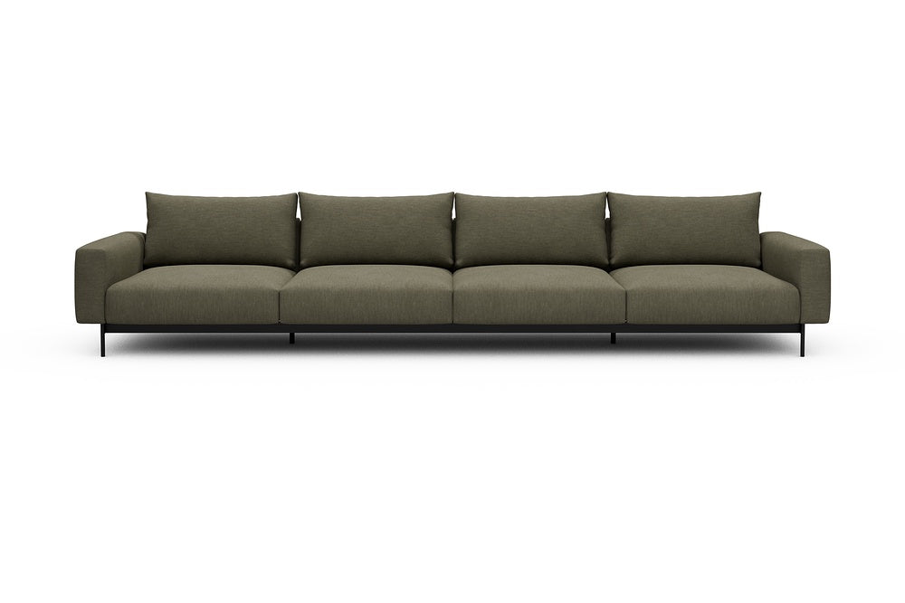 Arthon Modular Sofa - C4 - 395 x 100 cm - 4 Seater - 575 Vivus Dusty Olive