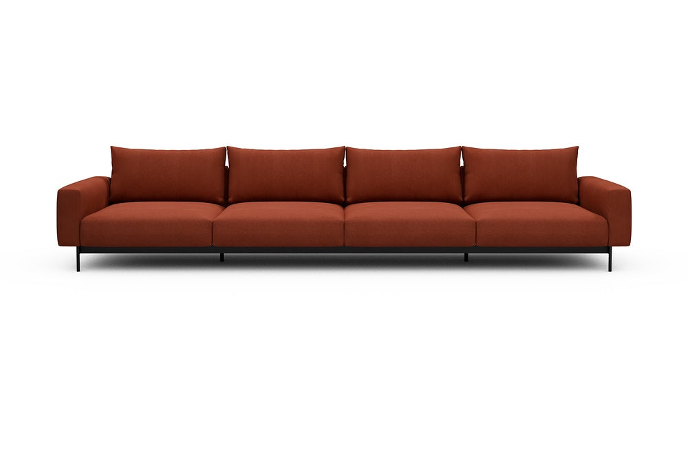Arthon Modular Sofa - C4 - 395 x 100 cm - 4 Seater - 581 Argus Rust