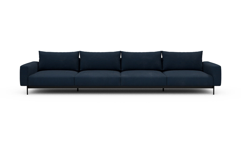 Arthon Modular Sofa - C4 - 395 x 100 cm - 4 Seater - 591 Corduroy Midnight-Blue