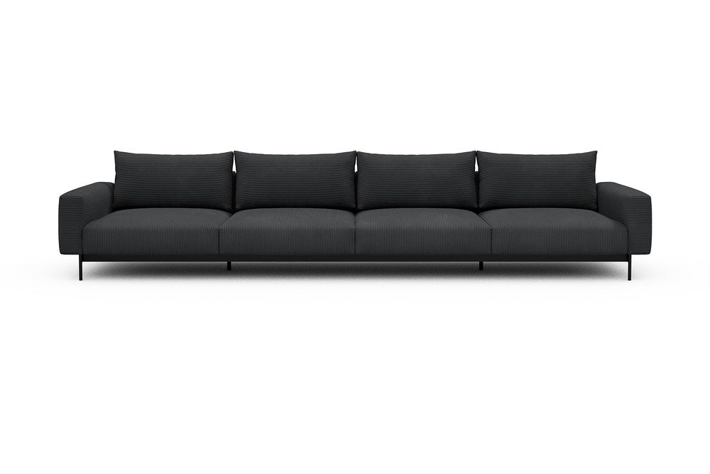 Arthon Modular Sofa - C4 - 395 x 100 cm - 4 Seater - 593 Corduroy Graphite