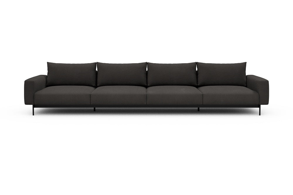Arthon Modular Sofa - C4 - 395 x 100 cm - 4 Seater - 597 Corduroy Charcoal