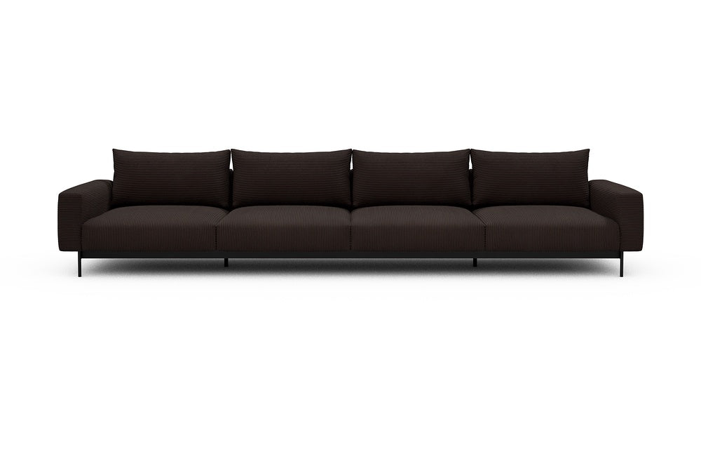Arthon Modular Sofa - C4 - 395 x 100 cm - 4 Seater - 600 Corduroy Cocoa