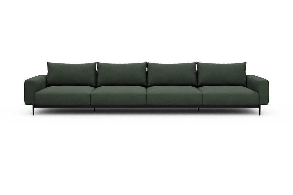 Arthon Modular Sofa - C4 - 395 x 100 cm - 4 Seater - 769 Cura Saga Green