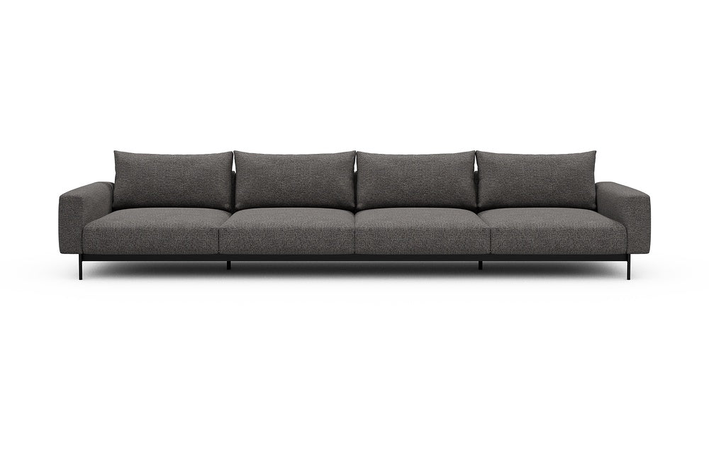Arthon Modular Sofa - C4 - 395 x 100 cm - 4 Seater - 772 Carreno Salt & Pepper