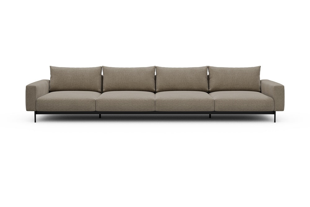 Arthon Modular Sofa - C4 - 395 x 100 cm - 4 Seater - 810 Smooth Smooth Beige