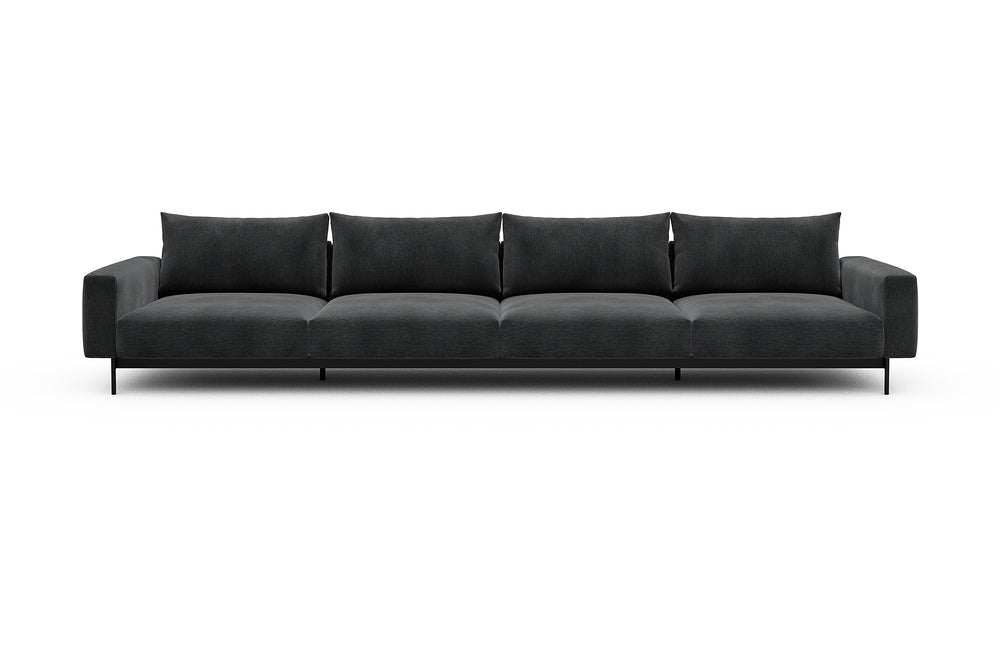 Arthon Modular Sofa - C4 - 395 x 100 cm - 4 Seater - 811 Smooth Deep Warm Grey