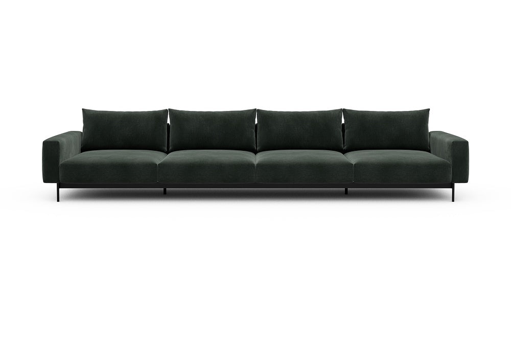 Arthon Modular Sofa - C4 - 395 x 100 cm - 4 Seater - 814 Smooth Laural Green