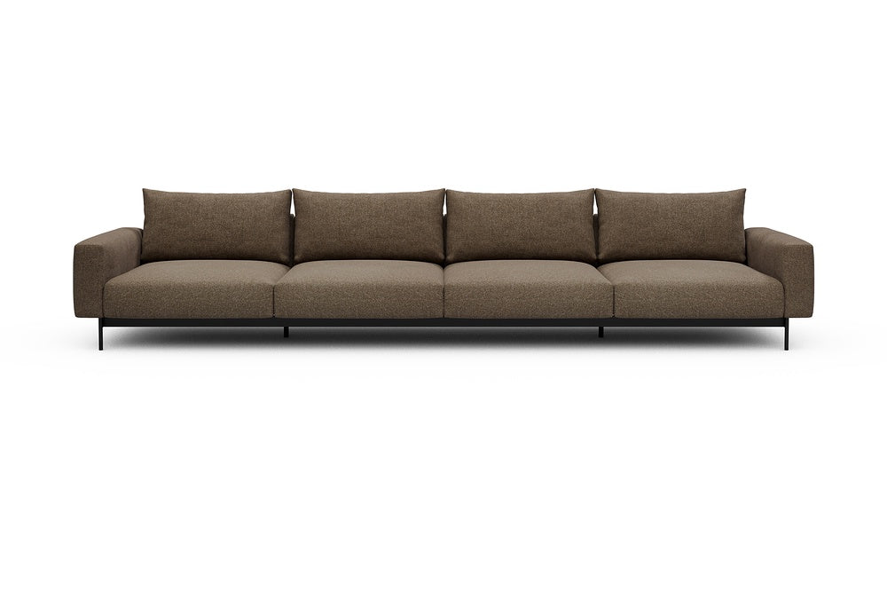 Arthon Modular Sofa - C4 - 395 x 100 cm - 4 Seater - 817 Aivi Khaki Brown