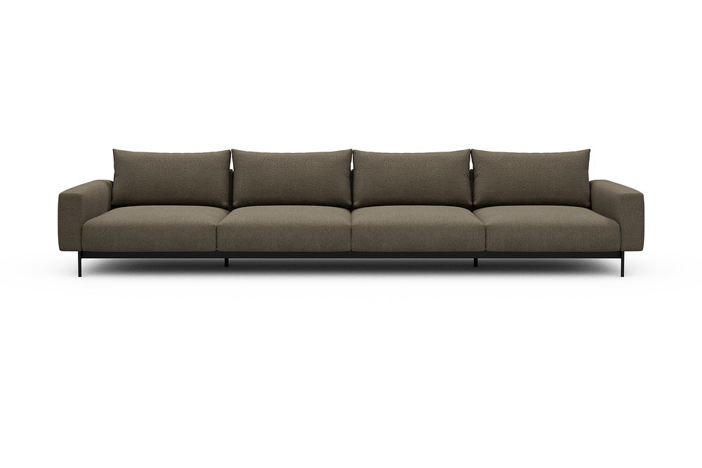 Arthon Modular Sofa - C4 - 395 x 100 cm - 4 Seater - 850 Mahoga Caramel Grey