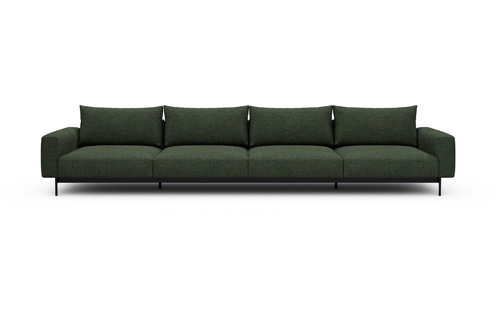 Arthon Modular Sofa - C4 - 395 x 100 cm - 4 Seater - 869 Vanora Deep Green
