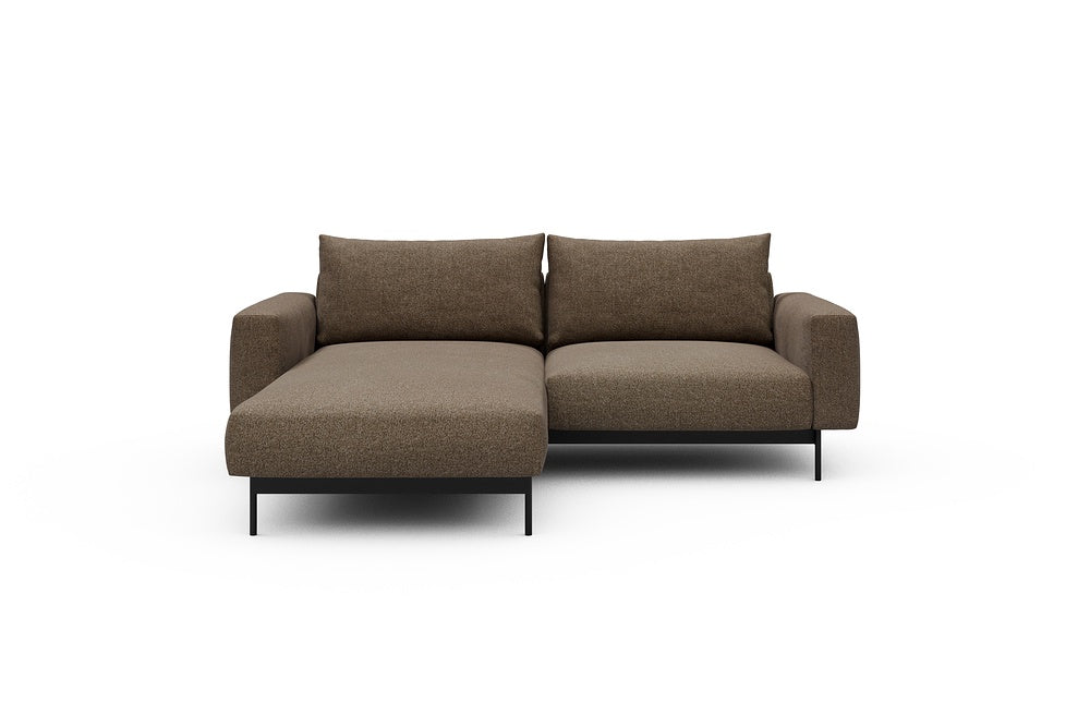 Arthon Modular Sofa - D1M - 215 x 185 cm - Chaise + 1 Seater - 817 Aivi Khaki Brown
