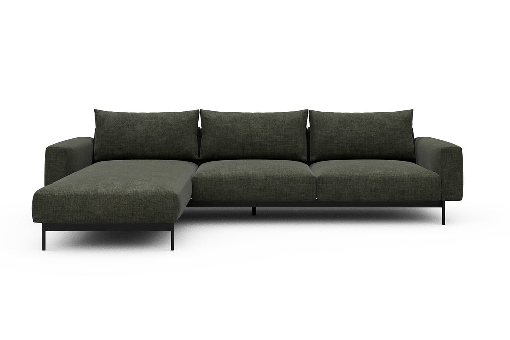 Arthon Modular Sofa - D2M - 305 x 185 cm - Chaise + 2 Seater - 413 Esina Olive Green