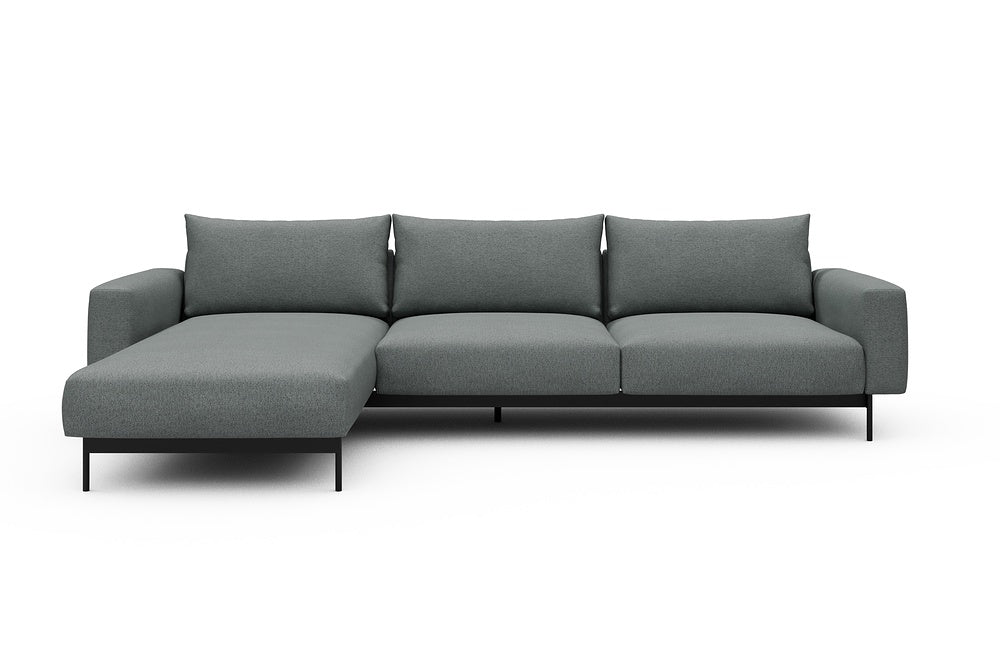 Arthon Modular Sofa - D2M - 305 x 185 cm - Chaise + 2 Seater - 485 Denari Soft Grey