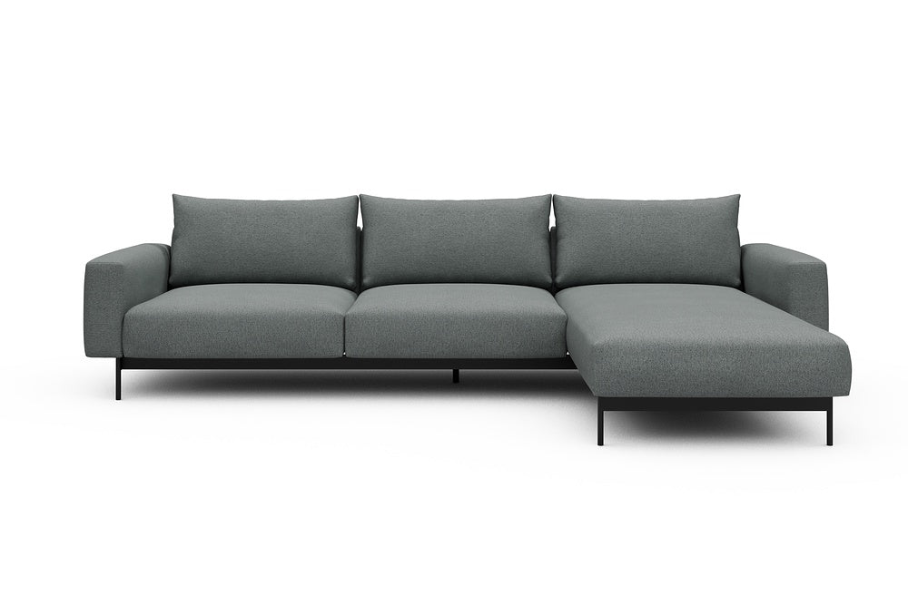 Arthon Modular Sofa - D2 - 305 x 185 cm - 2 Seater + Chaise - 485 Denari Soft Grey