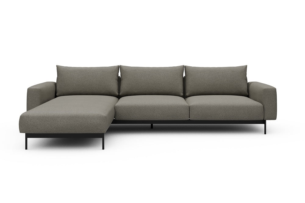 Arthon Modular Sofa - D2M - 305 x 185 cm - Chaise + 2 Seater - 486 Denari Warm Grey