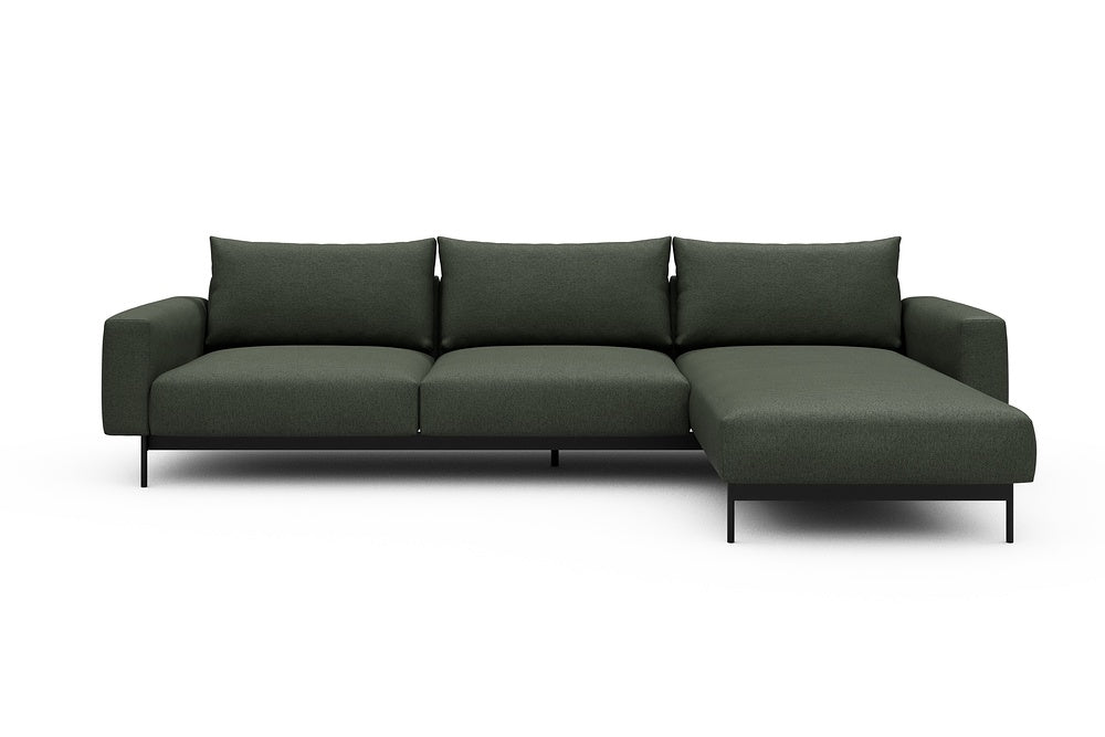 Arthon Modular Sofa - D2 - 305 x 185 cm - 2 Seater + Chaise - 488 Denari Forest Green