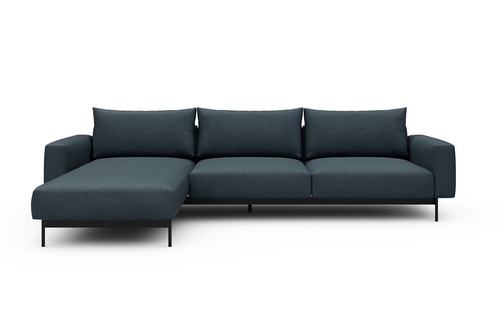 Arthon Modular Sofa - D2M - 305 x 185 cm - Chaise + 2 Seater - 489 Denari Royal Blue