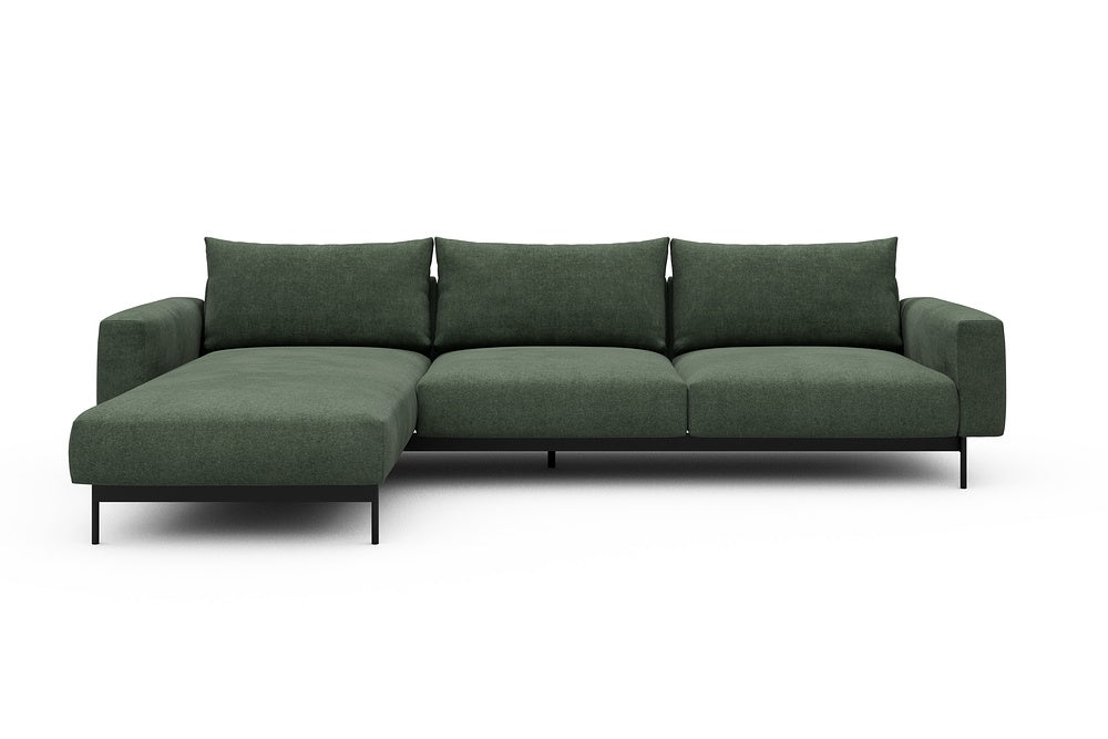 Arthon Modular Sofa - D2M - 305 x 185 cm - Chaise + 2 Seater - 498 Casone Forest Green