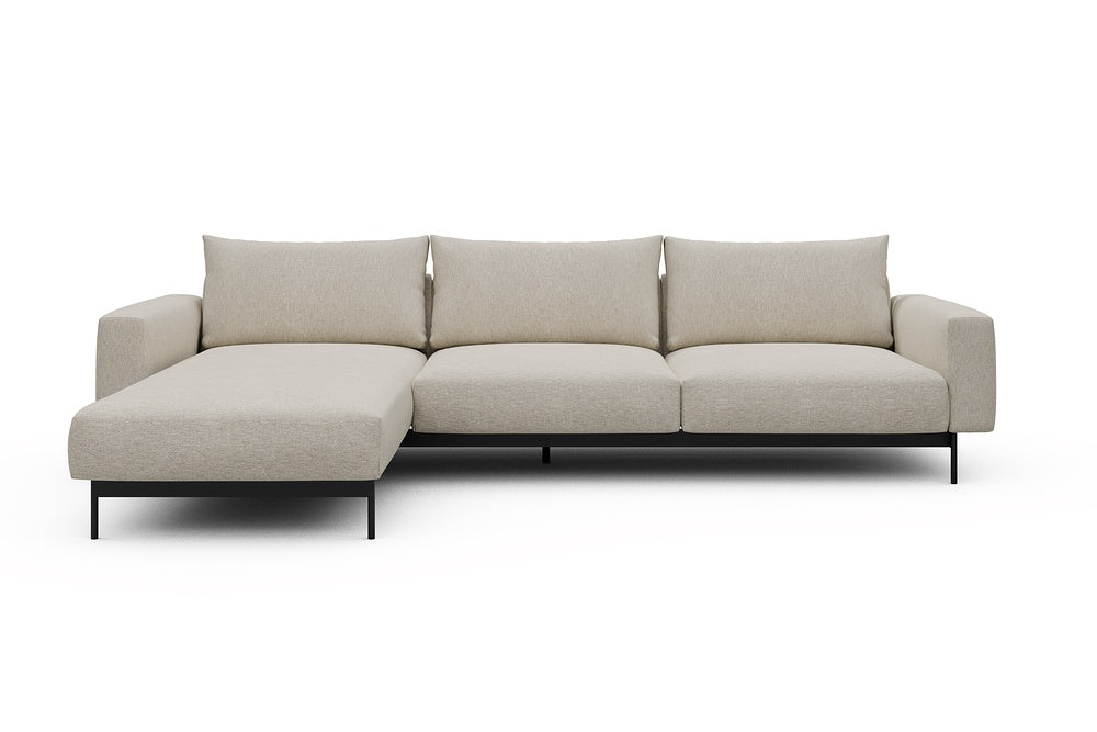 Arthon Modular Sofa - D2M - 305 x 185 cm - Chaise + 2 Seater - 584 Argus Natural