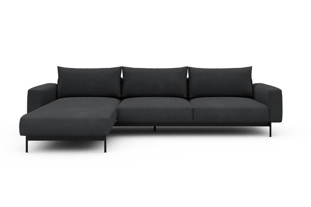 Arthon Modular Sofa - D2M - 305 x 185 cm - Chaise + 2 Seater - 593 Corduroy Graphite